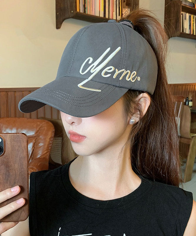 Fashion Khaki Graphic Embroideried Baseball Cap Hat