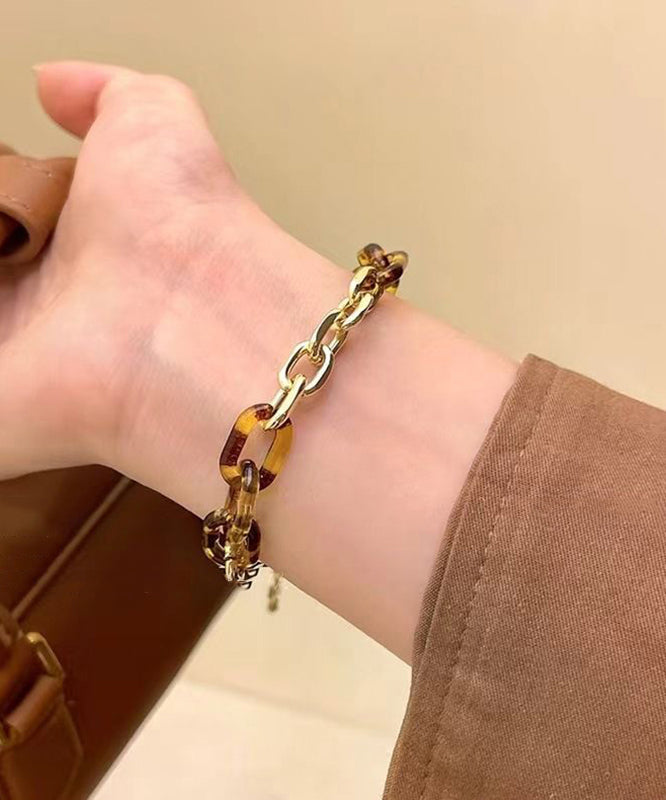 Fashion Leopard Metal Overgild Patchwork Charm Bracelet
