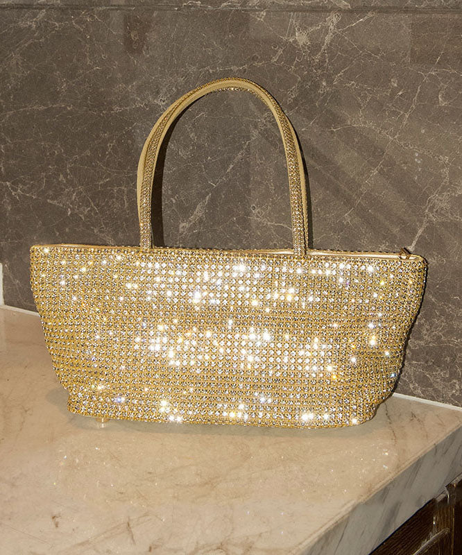 Fashion Light Gold Sparkling Zircon Versatile Shoulder Bag