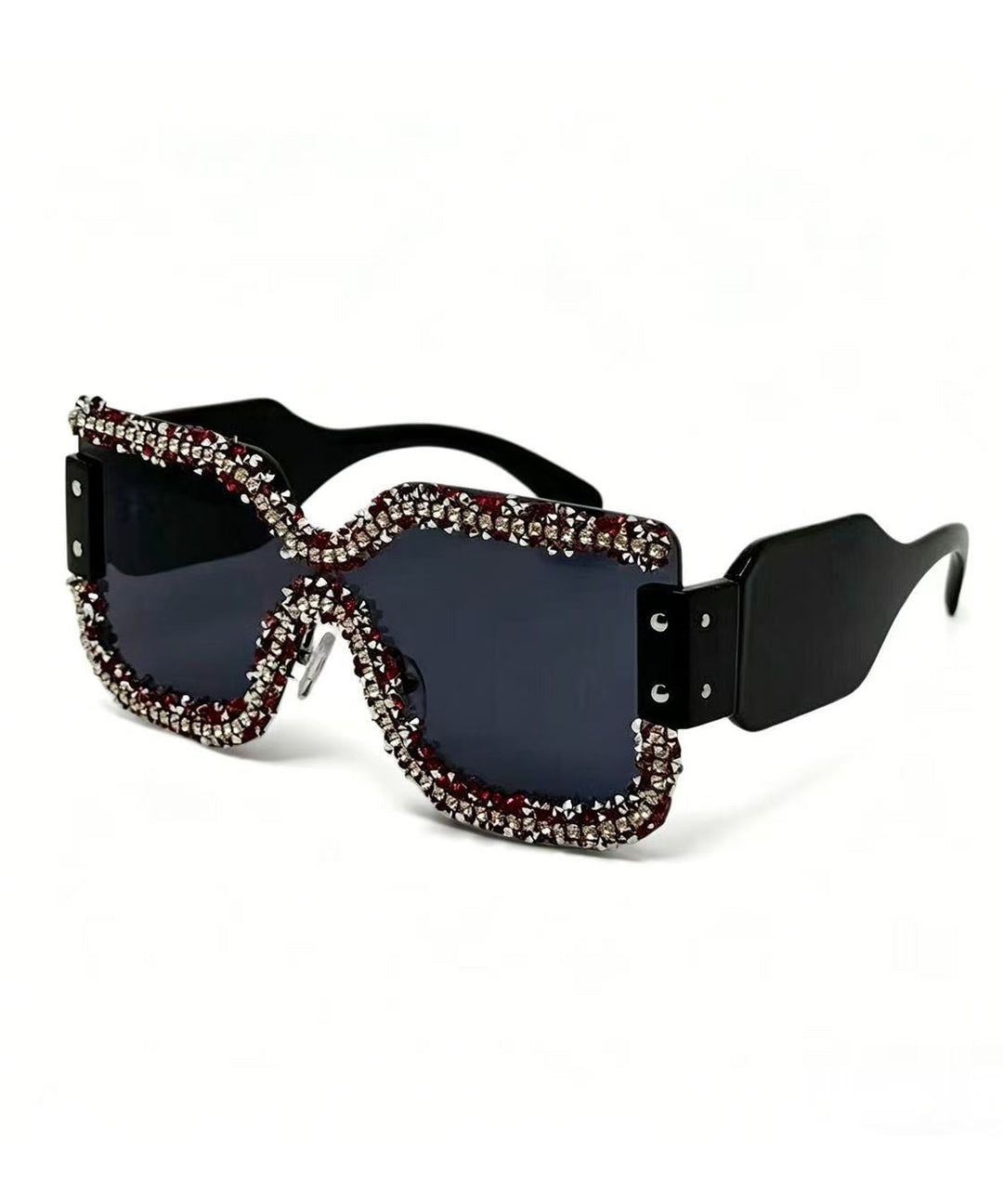 Fashion Luxurious Diamond Square Frameless One-Piece Sunglasses