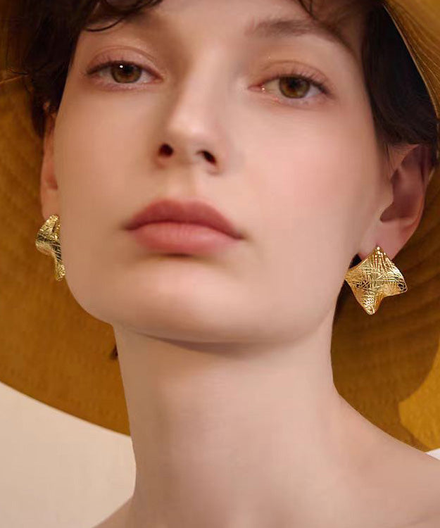 Fashion Metal Square Geometric Stud Earrings