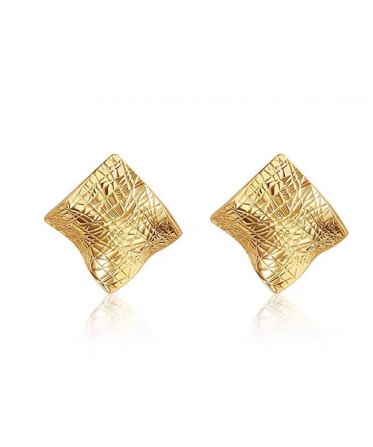 Fashion Metal Square Geometric Stud Earrings