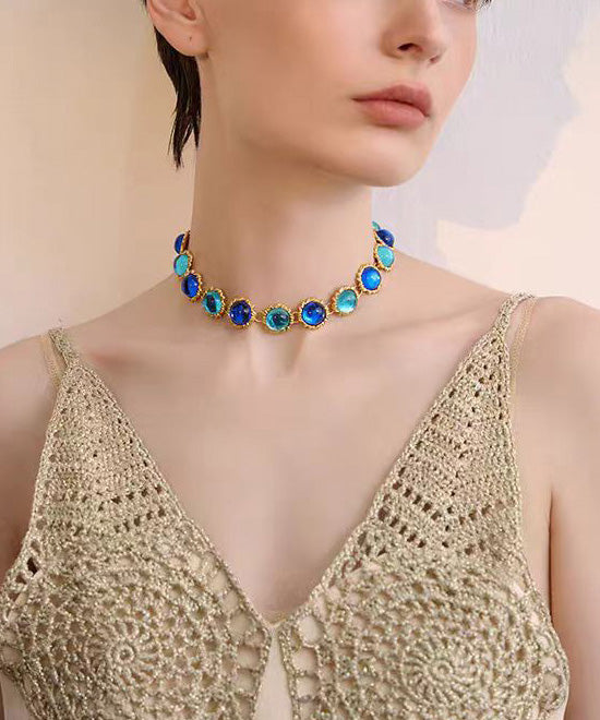 Fashion New Original Metal Gemstone Choker