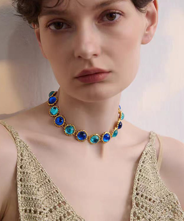 Fashion New Original Metal Gemstone Choker