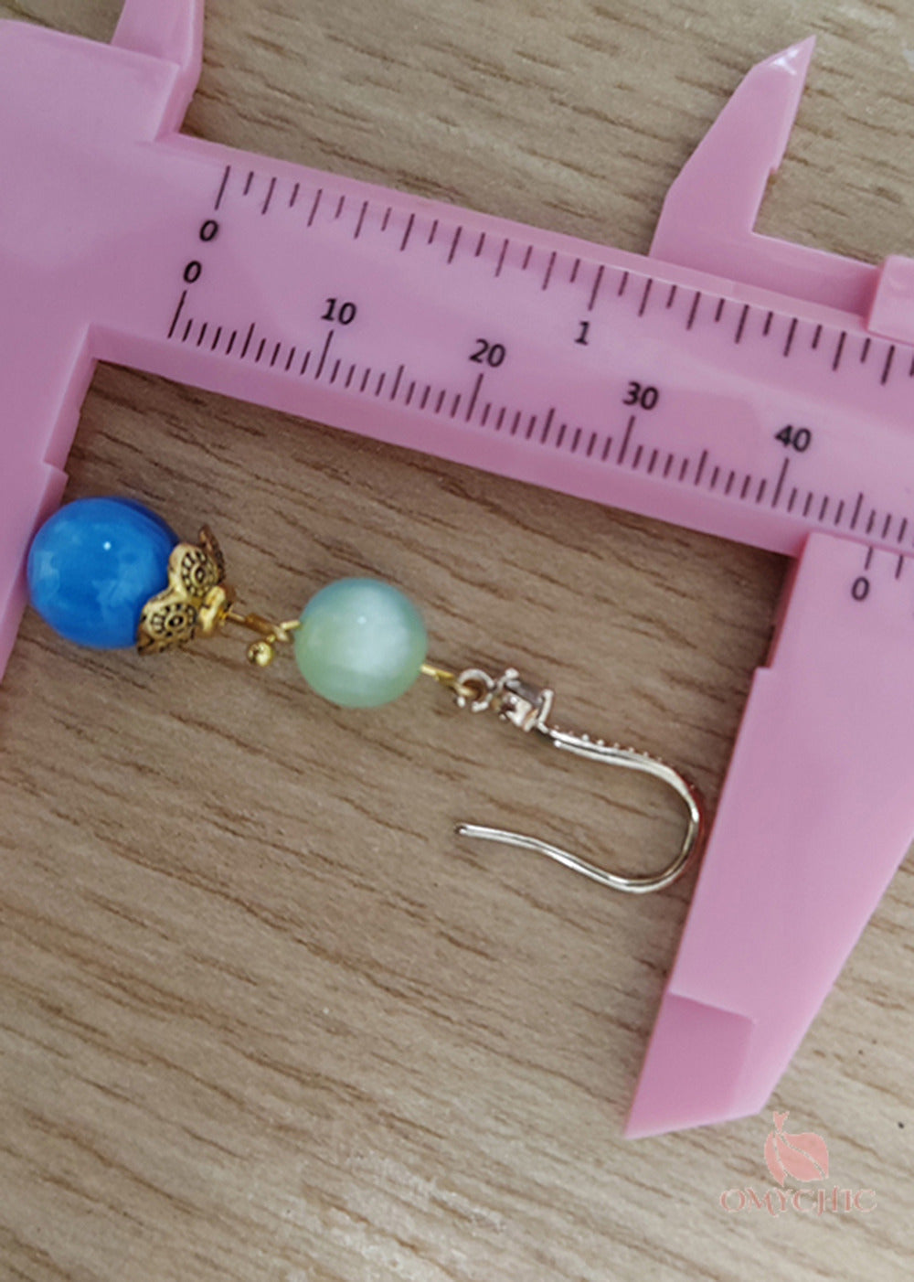 Fashion Peacock Blue Opal Zircon Drop Earrings
