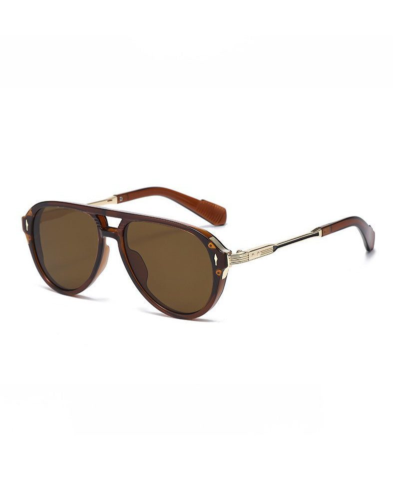 Fashion Personalized Tortoiseshell Metal Toad Sunglasses