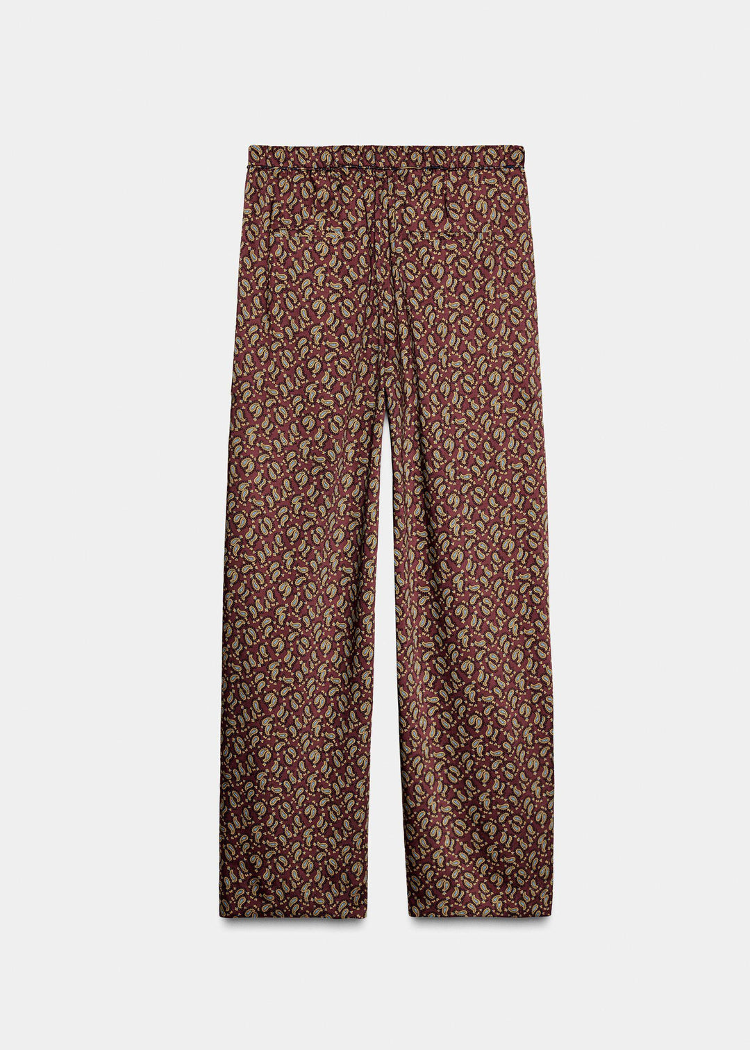 Fashion Pockets Print Tie Waist Cozy Silk Pants Summer