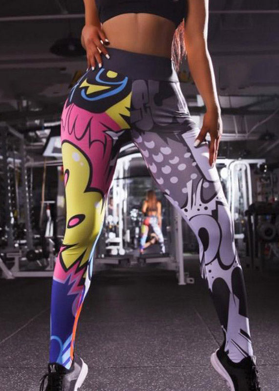 Fashion Print Butt Scrunch Tummy Control Capri