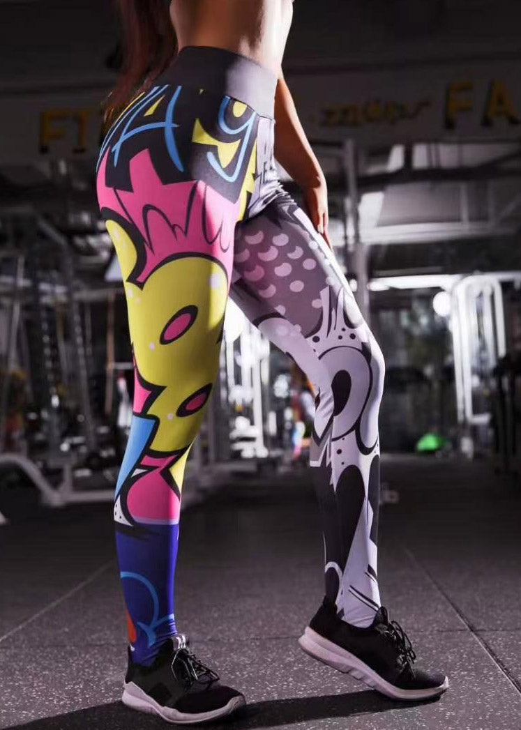 Fashion Print Butt Scrunch Tummy Control Capri