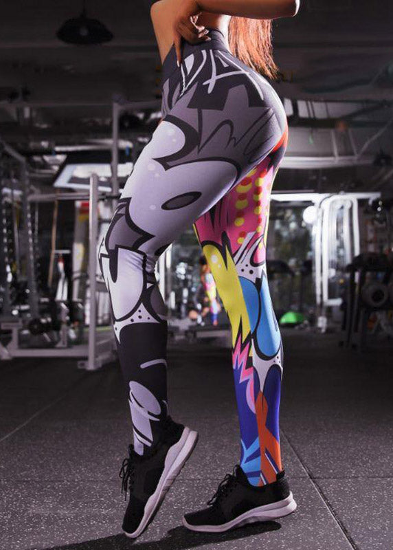 Fashion Print Butt Scrunch Tummy Control Capri