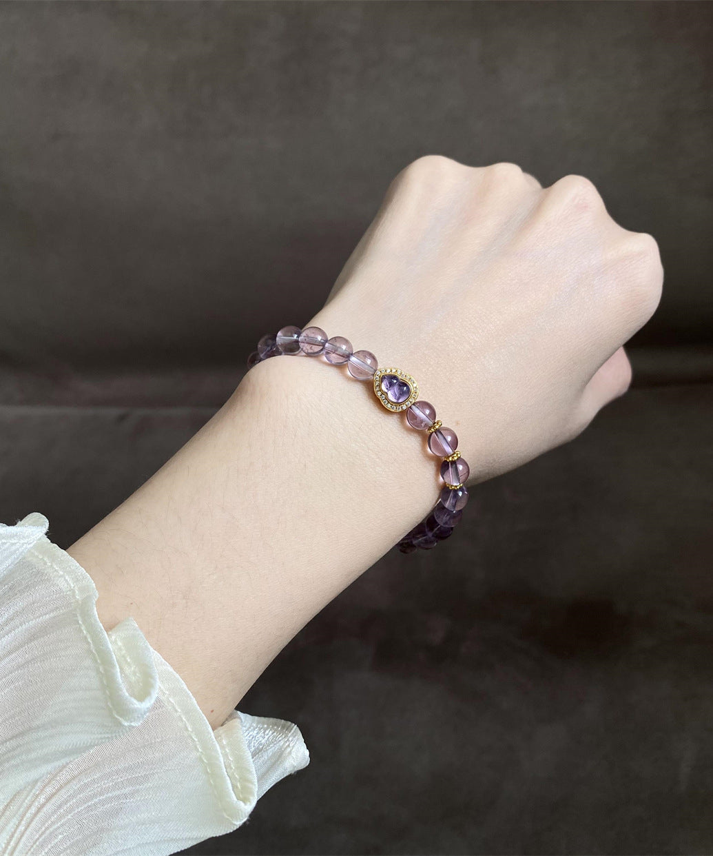 Fashion Purple Alloy Crystal Zircon Calabash Chain Bracelet