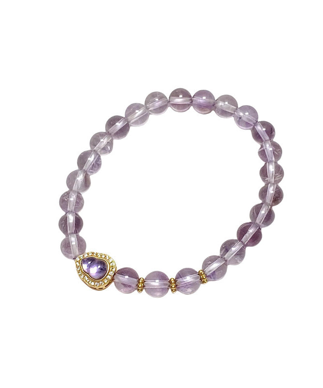 Fashion Purple Alloy Crystal Zircon Calabash Chain Bracelet