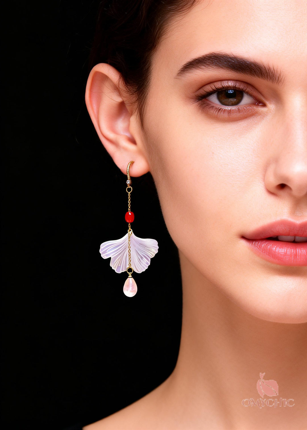 Fashion Shell Water Droplet Acrylic Drop Earrings