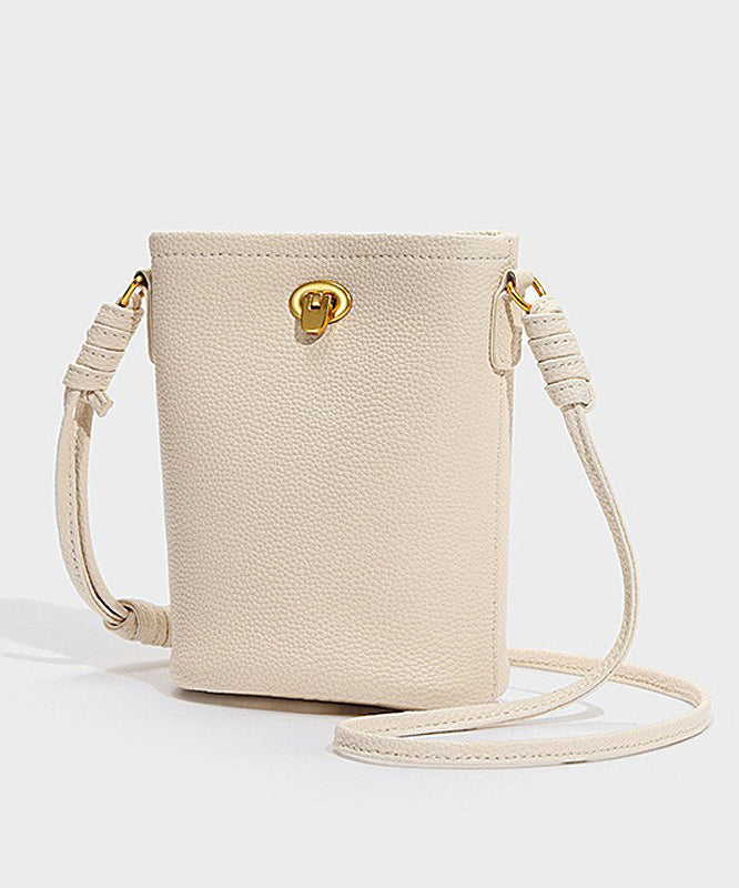 Fashion Simple Yellow Calf Leather Phone Pouch Bag