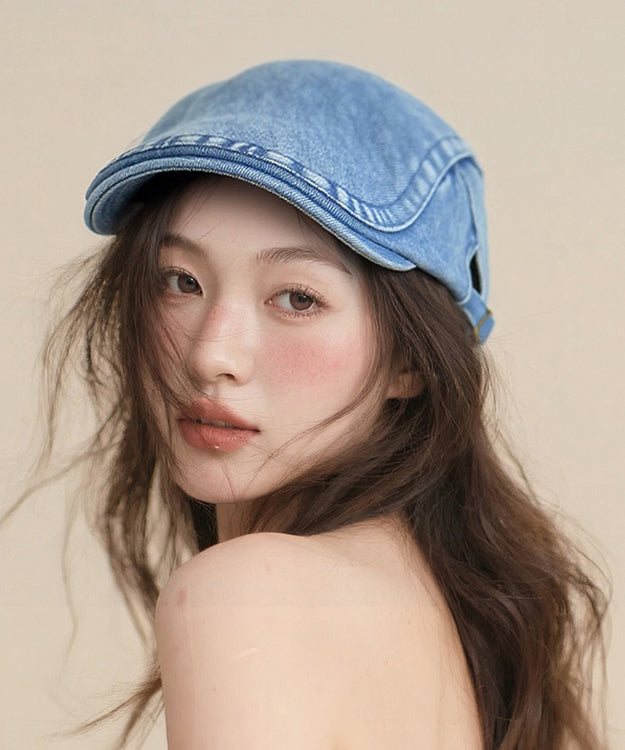 Fashion Streetwear Blue Denim Breton Hat