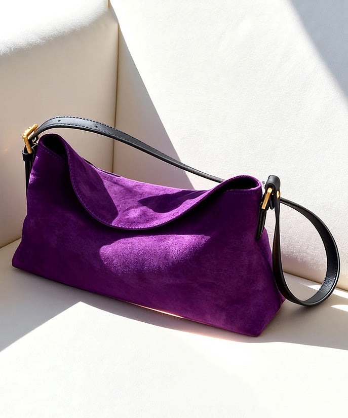 Fashion Suede Purple Shoulder Crossbody Bag