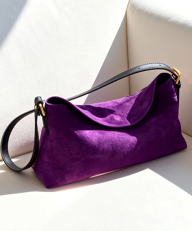 Fashion Suede Purple Shoulder Crossbody Bag
