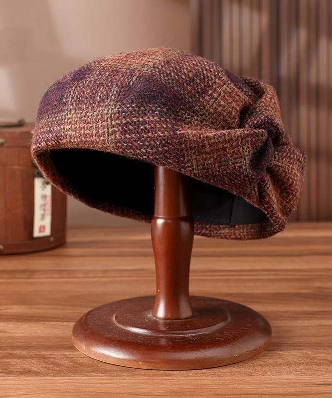 Fashion Versatile Coffee Warm Wool Blend Beret Hat
