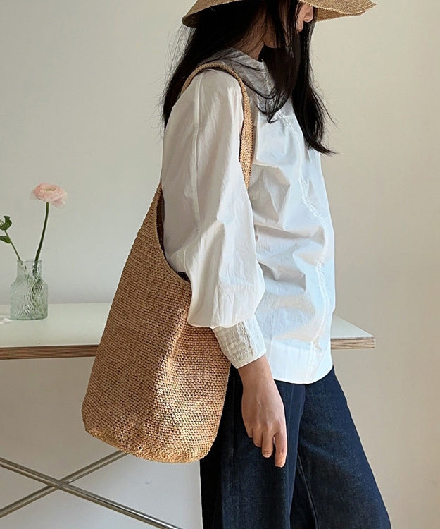Fashion Versatile Large Capacity Vacation Straw Woven Shoulder Bag