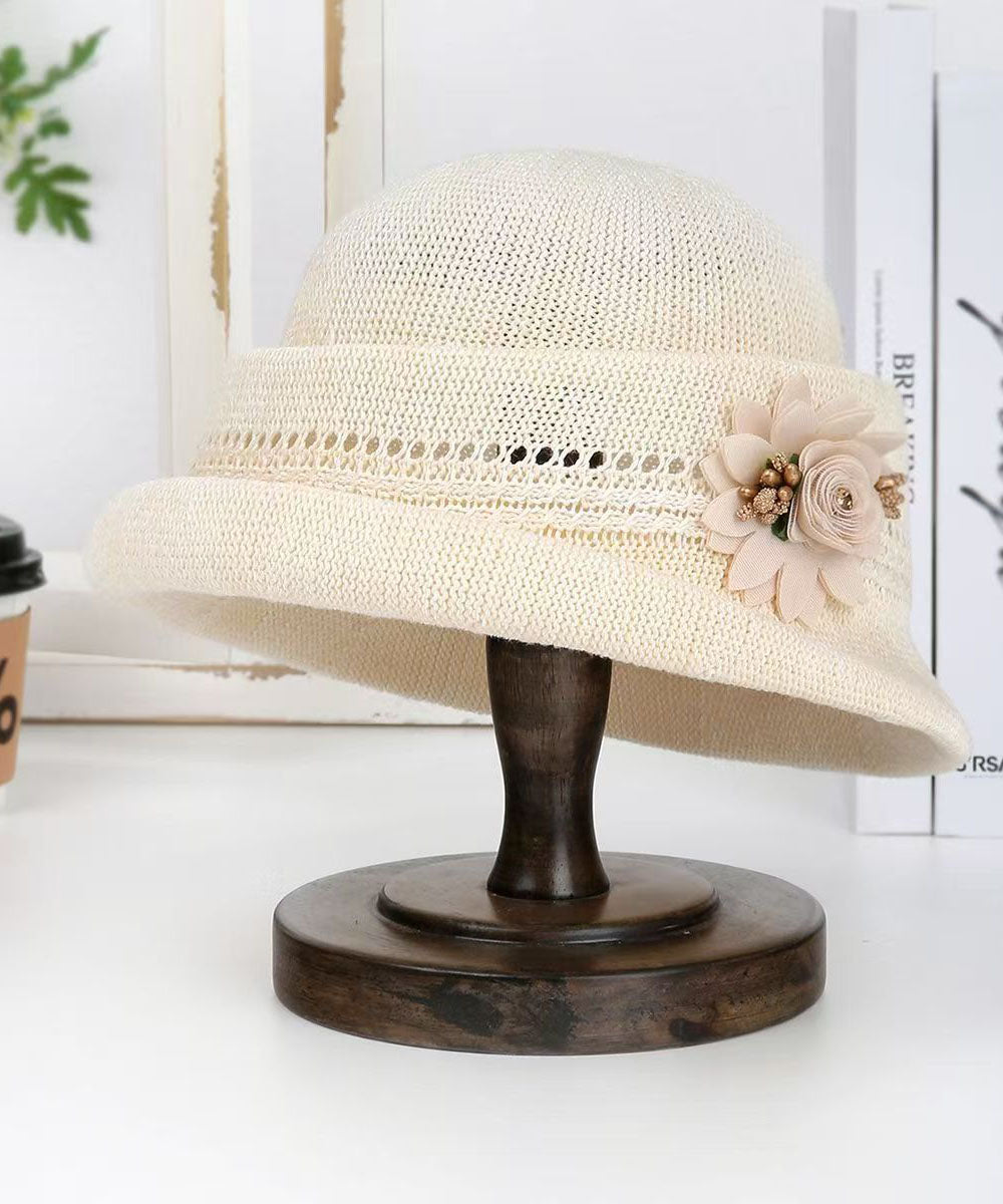 Fashion Versatile Oatmeal Breathable Cotton Bucket Hat