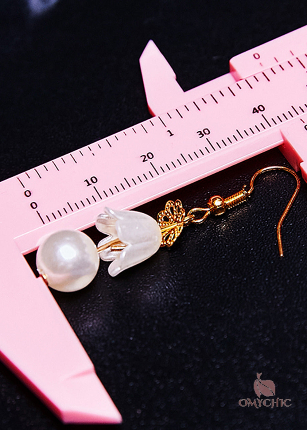 Fashion White Lily Of The Valley Pearl Drop Earrings