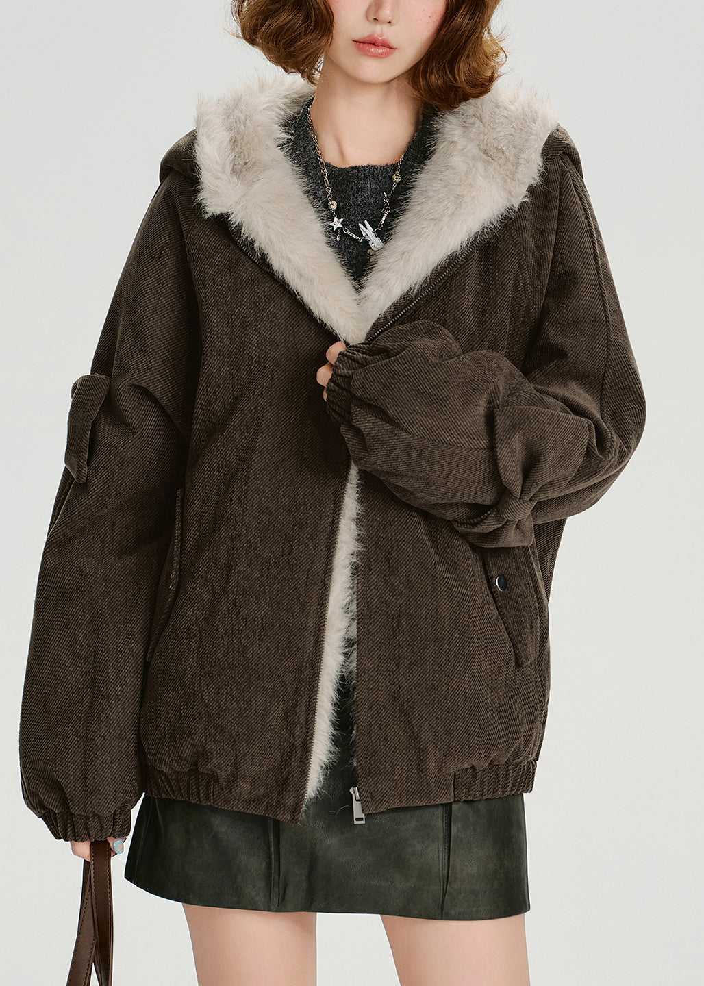 Fashion Zip Up Thick Warm Fleece Hoodie Coat Winter