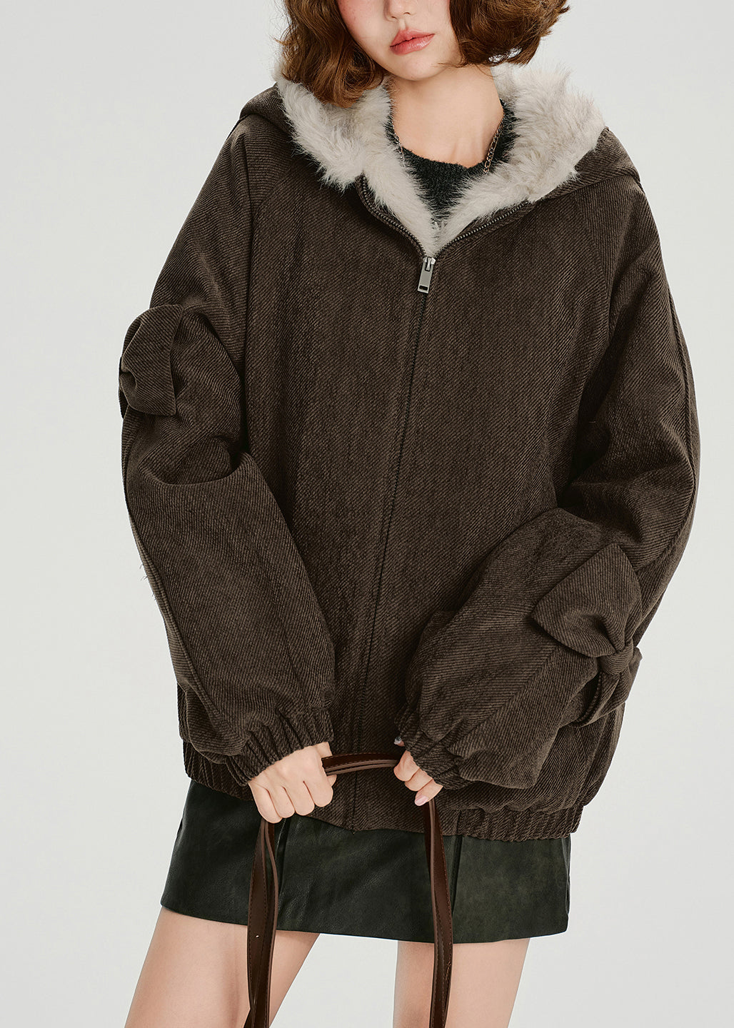 Fashion Zip Up Thick Warm Fleece Hoodie Coat Winter