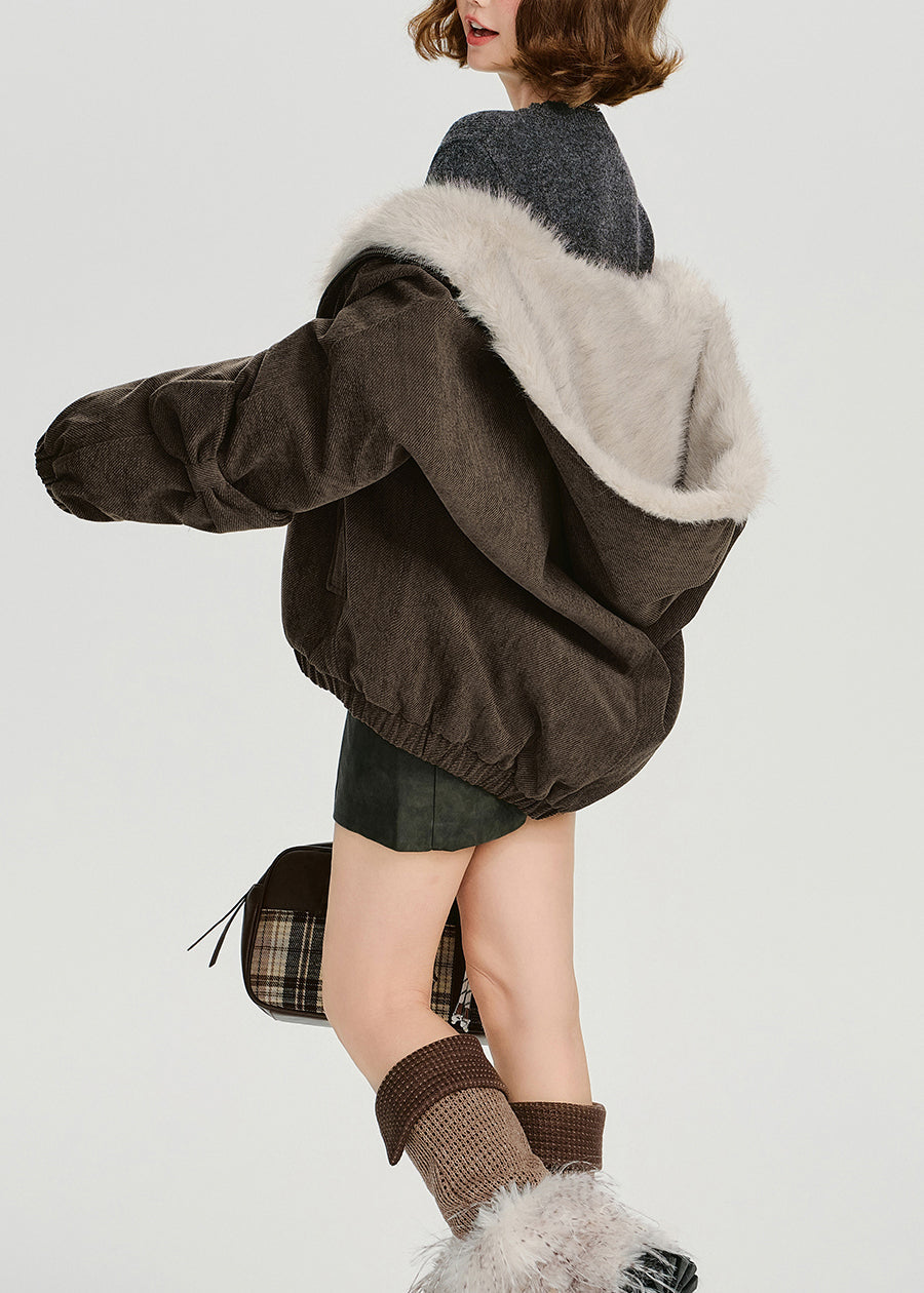 Fashion Zip Up Thick Warm Fleece Hoodie Coat Winter