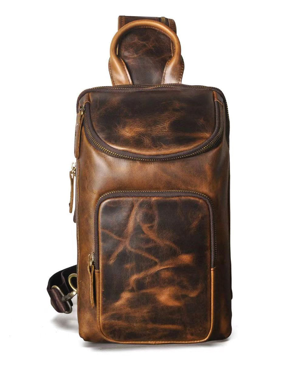 Fashionable Boutique Cowhide Versatile Chest Bag