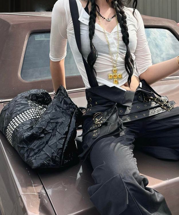 Fashionable Irregular Pleated Large Capacity Shoulder Bag