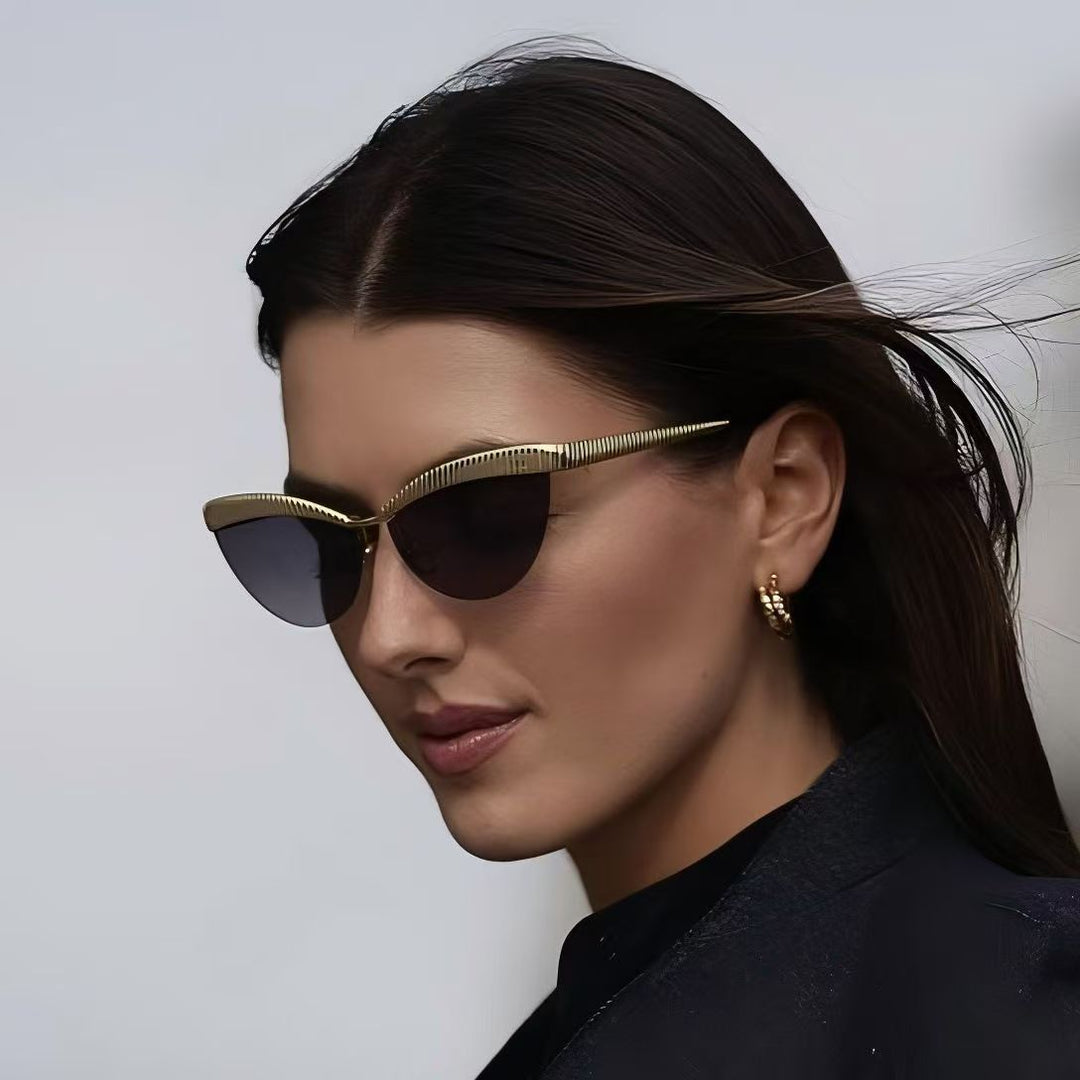 Fashionable New Half Frame Versatile Sunglasses