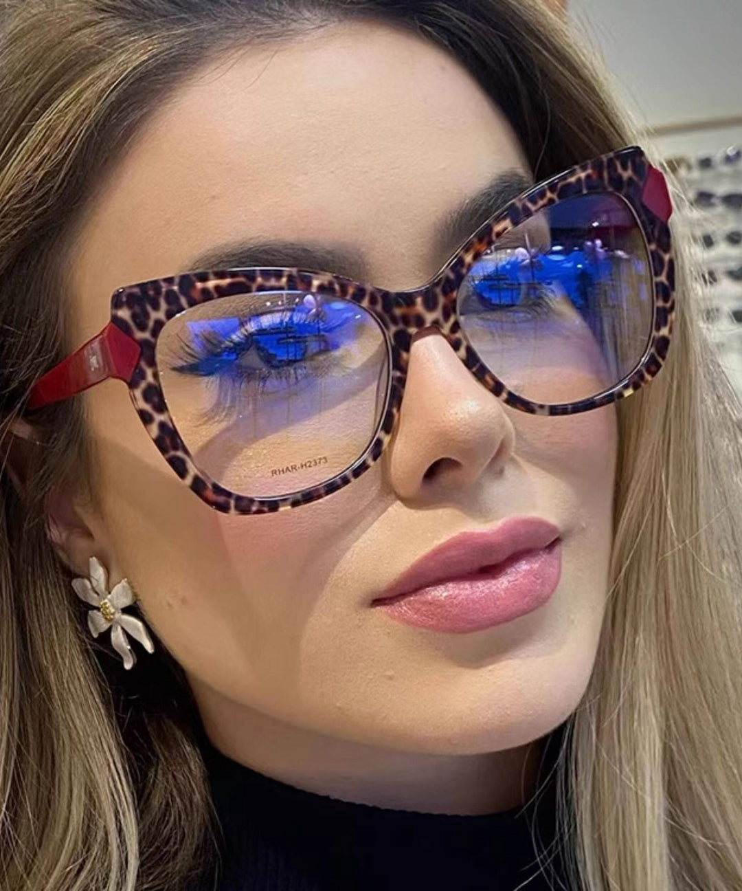 Fashionable New Red Leopard Full Frame Reading Glasses