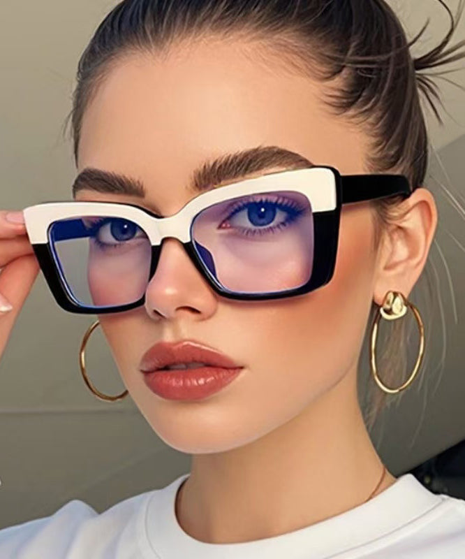 Fashionable Square Colorblock Blocked Flat Mirror