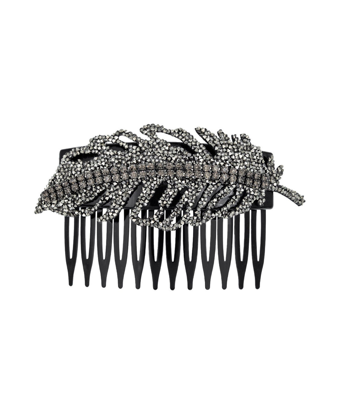Fine Black Alloy Zircon Leaf Hairpin