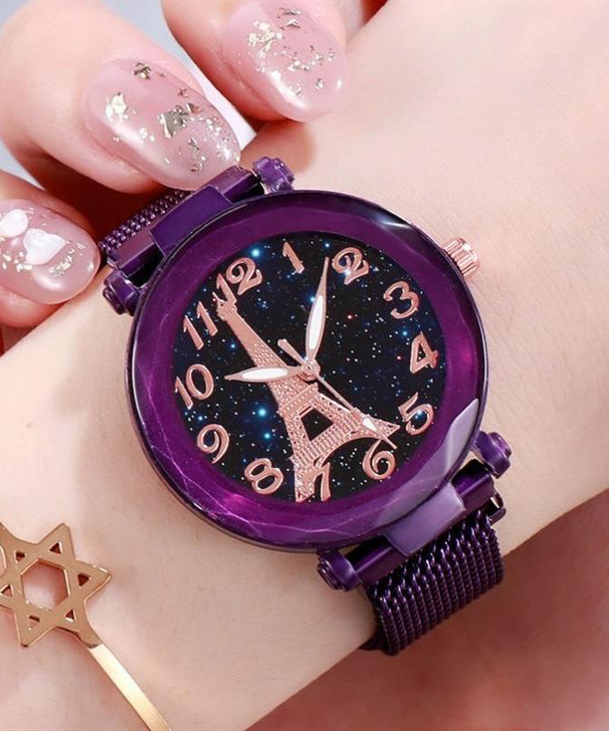 Fine Black Stainless Steel Quartz Movement Watche