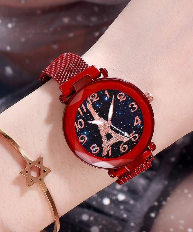 Fine Black Stainless Steel Quartz Movement Watche