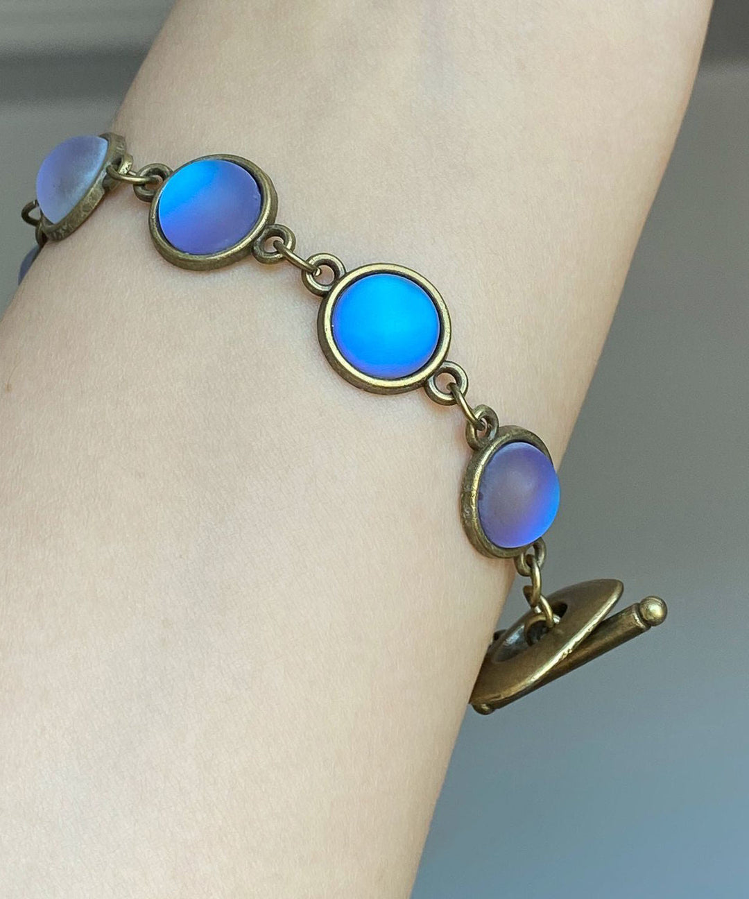 Fine Blue Copper Alloy Chain Bracelet