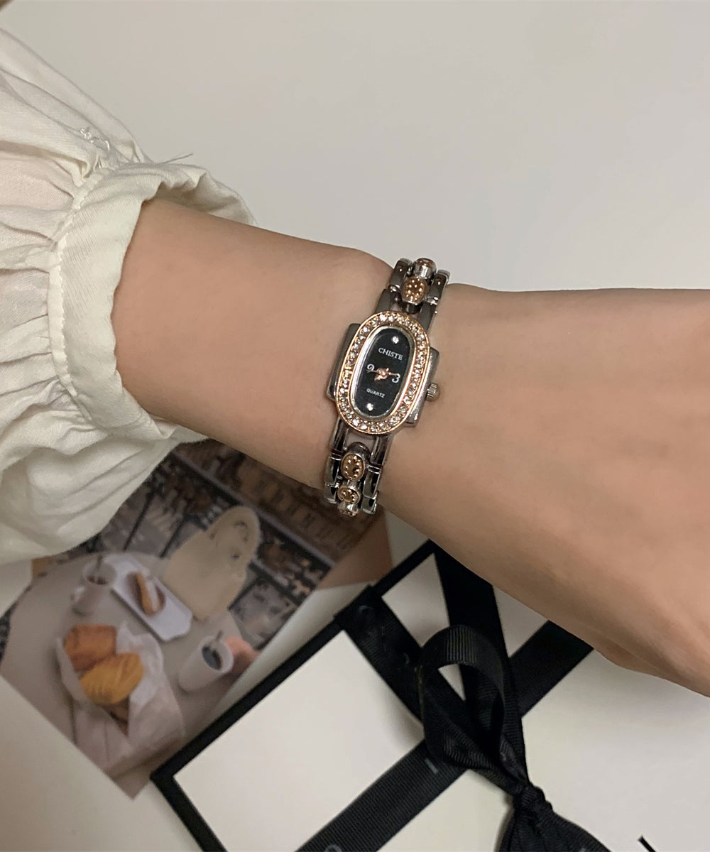 Fine Gold Alloy Quartz Movement Tempered Glass Watch