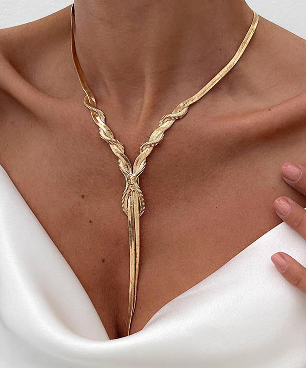 Fine Gold Copper Alloy SerpentinePrincess Necklace - Omychic