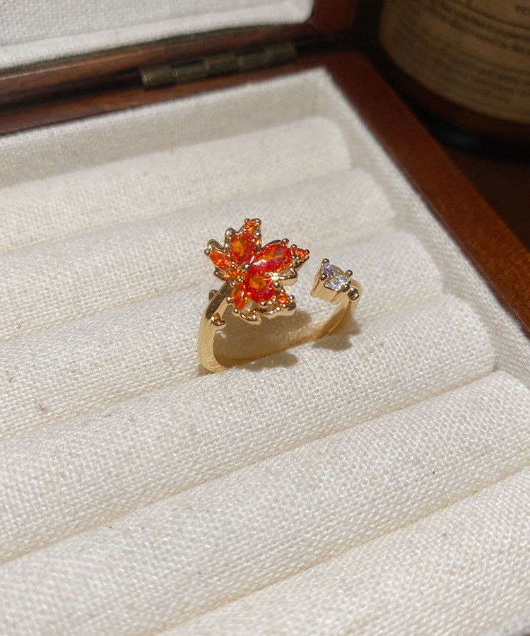 Fine Gold Copper Alloy Zircon Rings