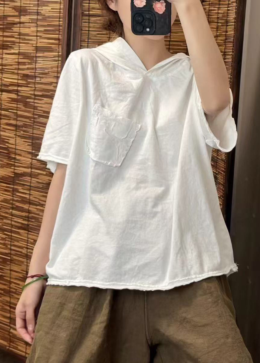 Fine Green Hooded Pocket Cotton Tanks Summer