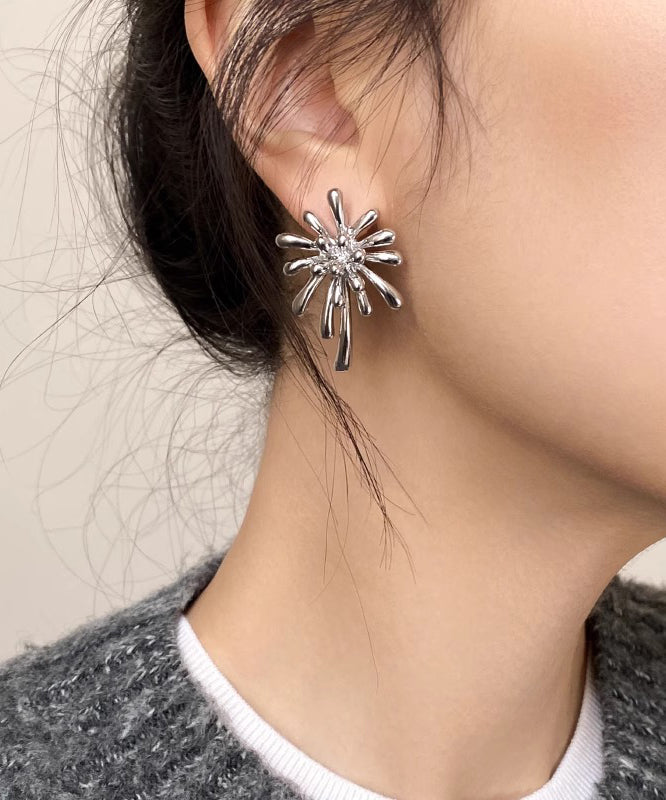 Fine Silk Copper Overgild Fireworks Stud Earrings