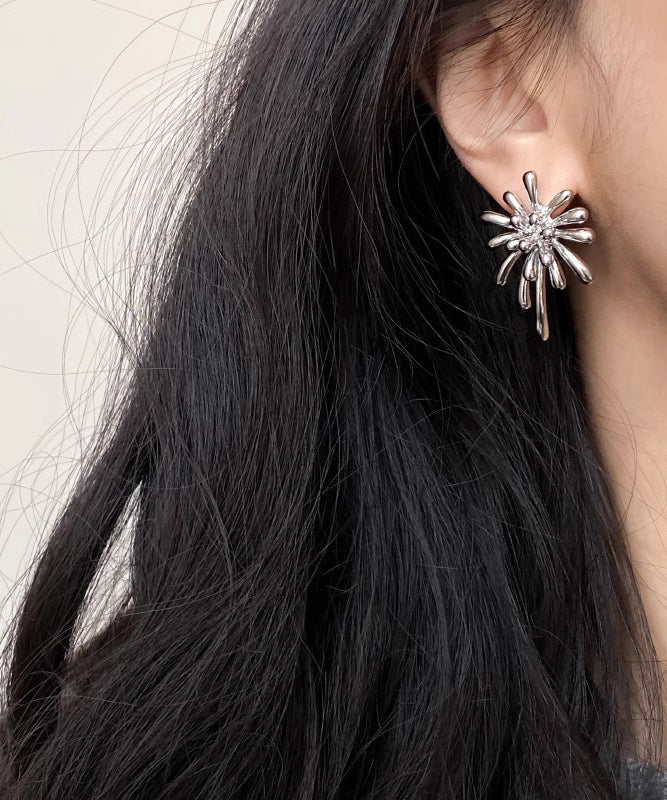 Fine Silk Copper Overgild Fireworks Stud Earrings