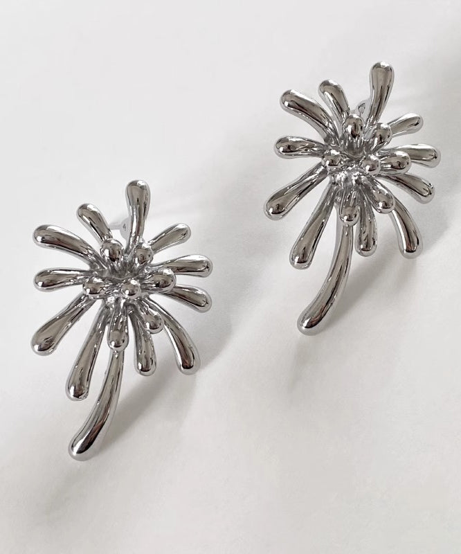 Fine Silk Copper Overgild Fireworks Stud Earrings