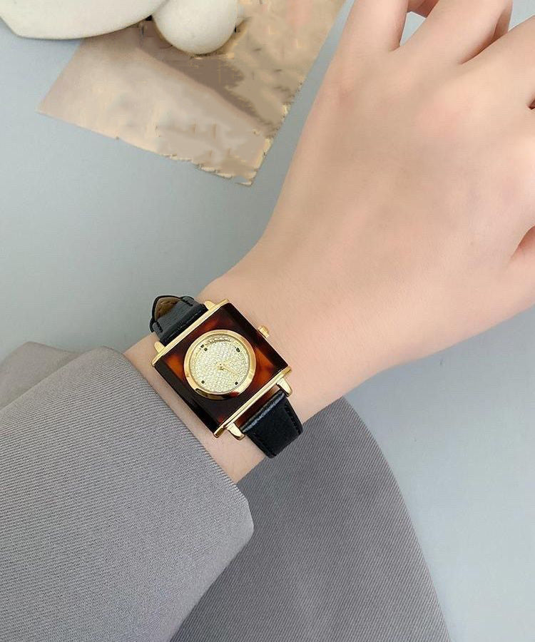 Fine Silk Leather Mechanical Movement Resin Watches