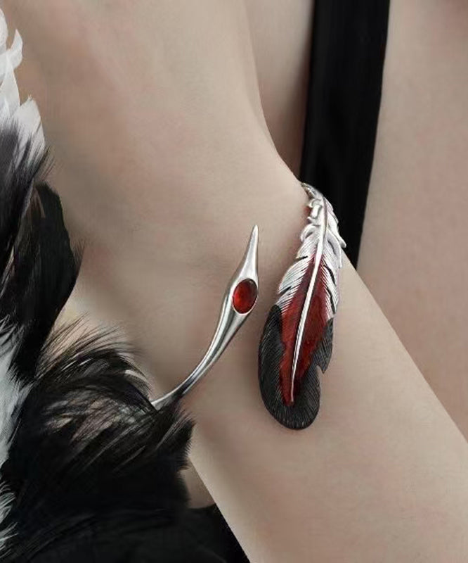 Fine Silk Sterling Silver Feather Cuff