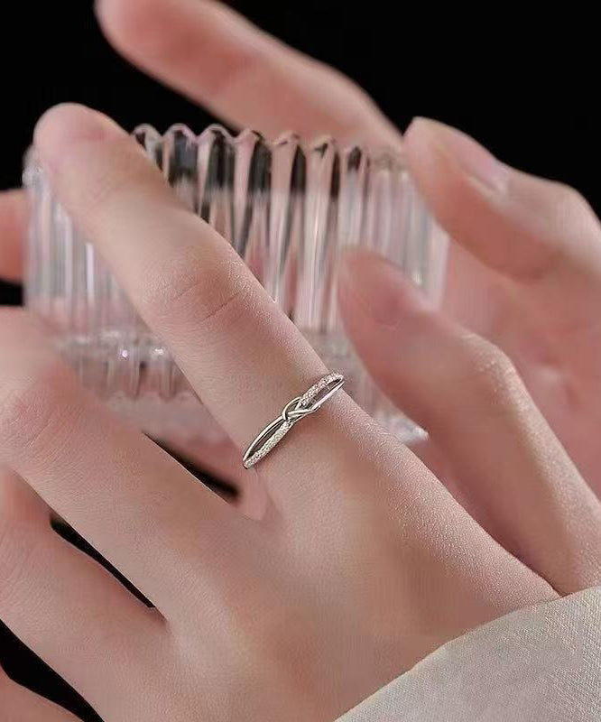 Fine Silk Sterling Silver Fortune Adjustable Rings