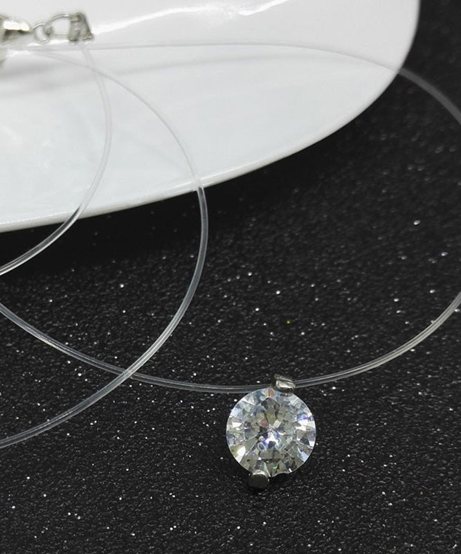 Fine Silk Sterling Silver Zircon Choker