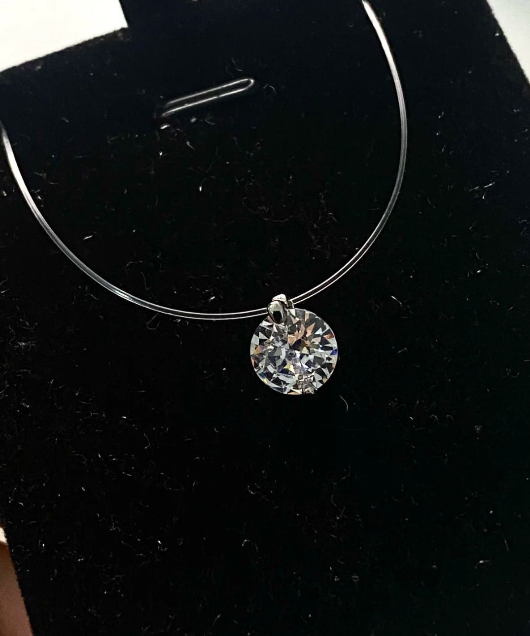 Fine Silk Sterling Silver Zircon Choker