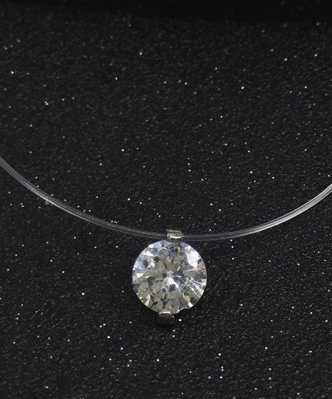 Fine Silk Sterling Silver Zircon Choker